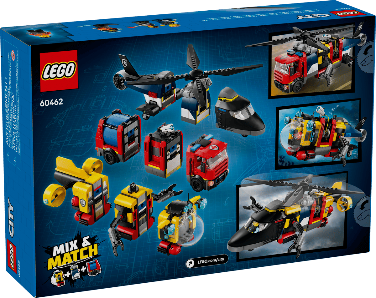 LEGO City - Helicopter, Fire Truck and Submarine 60462