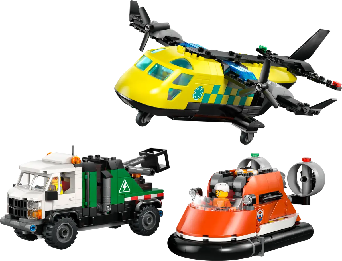 LEGO City - Airplane, Service Truck and Hovercraft 60505