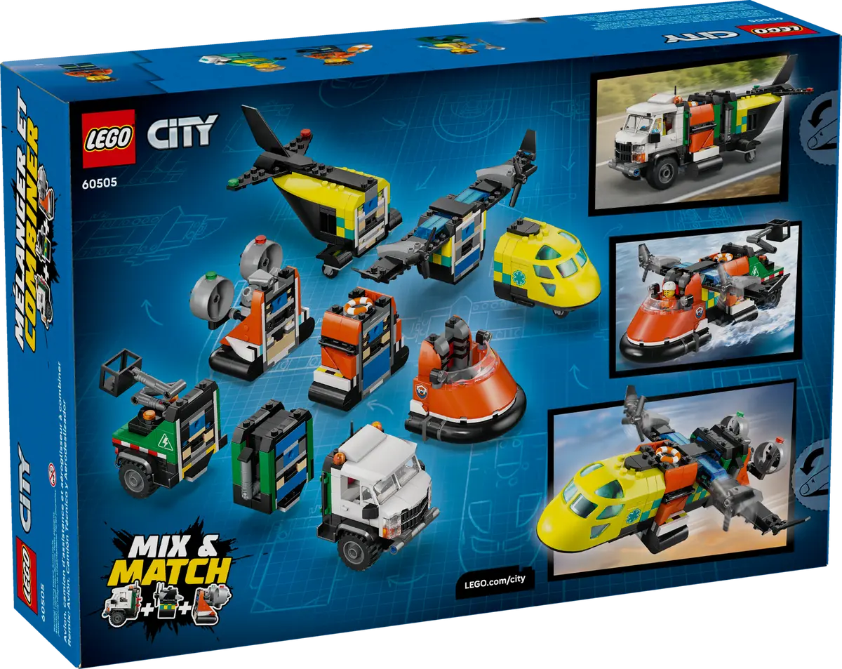 LEGO City - Airplane, Service Truck and Hovercraft 60505