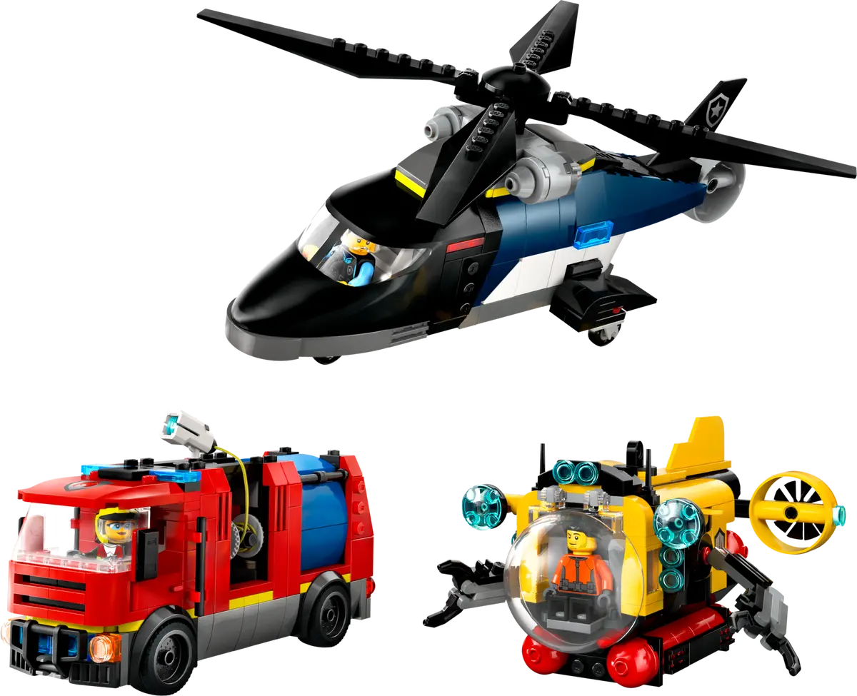 LEGO City - Helicopter, Fire Truck and Submarine 60462