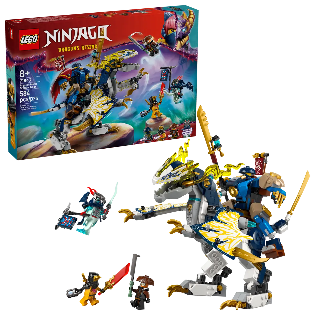 LEGO NINJAGO - Rogue's Mech Dragon Rider 71843